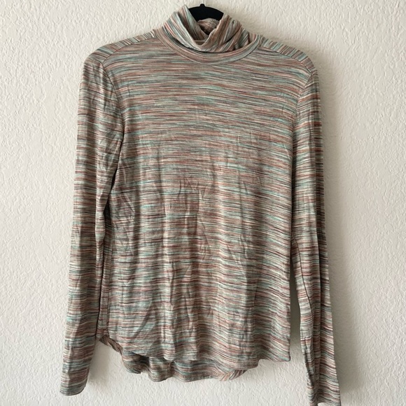 Prana Tencel Multicolor Space Dye Turtleneck Long Sleeve size small - Picture 1 of 5